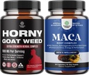 Horny Kaza Veda ar Black Maca saknes, Tongkat Ali, Saw Palmetto & Panax Ginseng ekstrakts Stamina & Enerģija un Black Maca saknes ar Sibīrijas žeņšeņs Ashwagandha - Vīriešu labsajūtas papildinājums