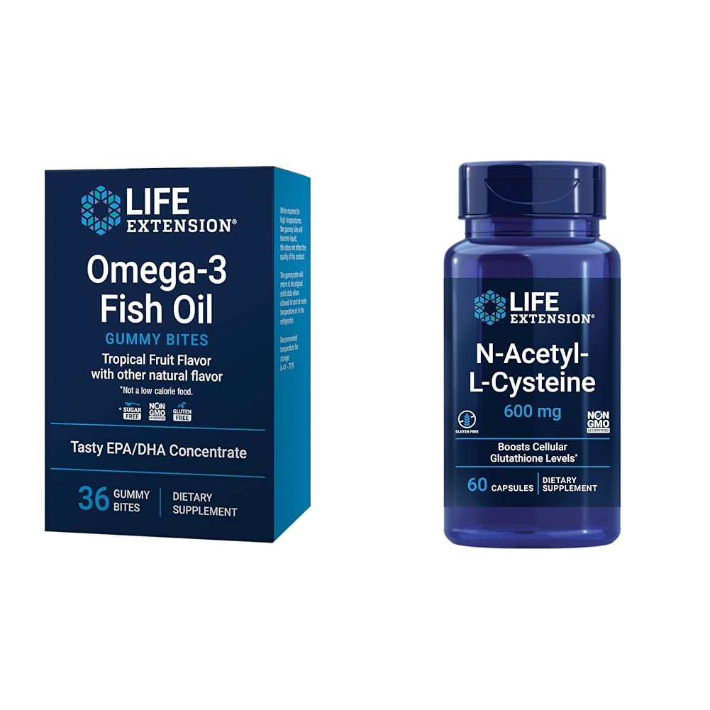 Dzīvības pagarinājums Omega-3 zivju eļļas Bīti un N-acetil-L-cisteine Imūns un respiratorais atbalsts