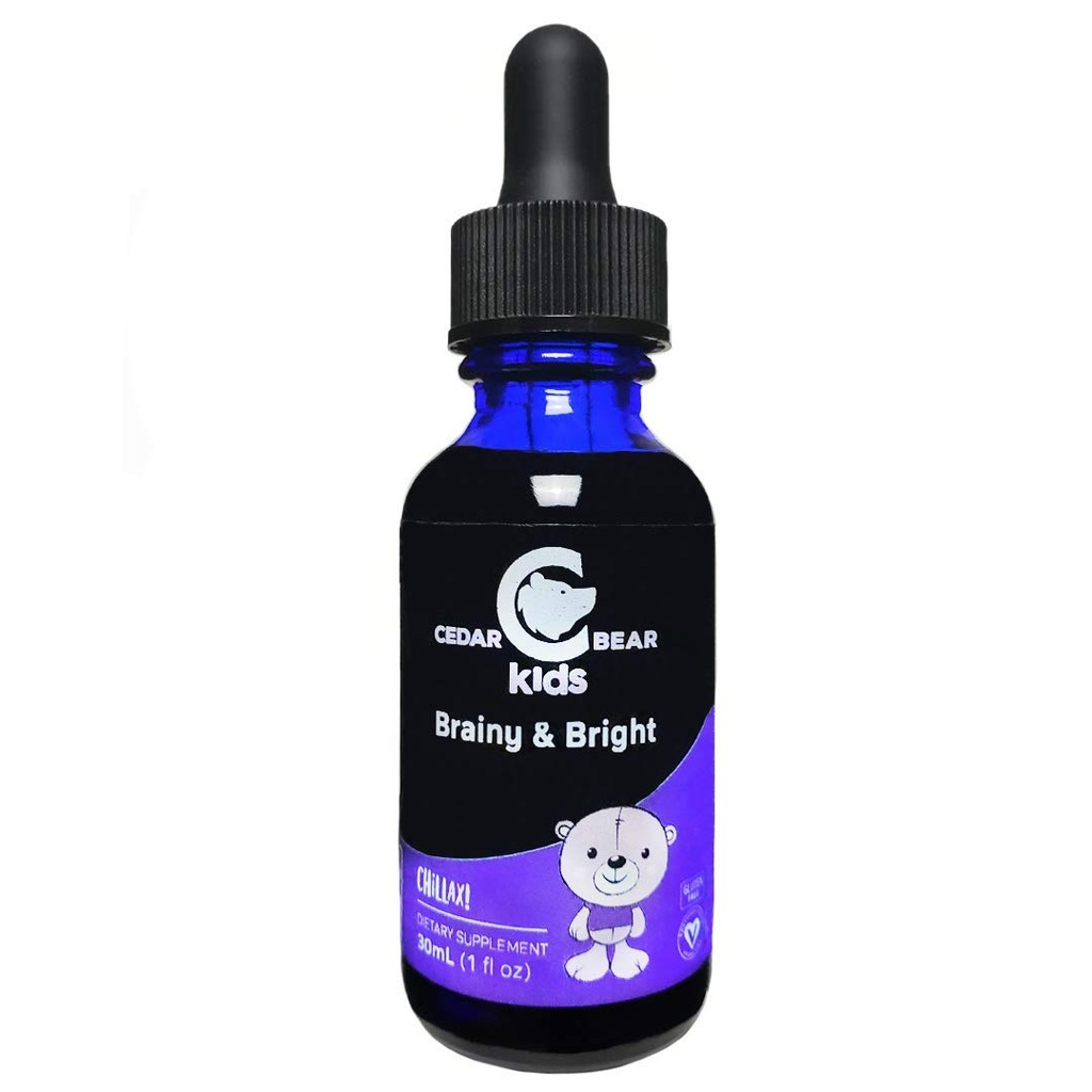 Cedar Bear Smaidīgs & Spilgts bērniem - atbalsta mierīgs un garīgo fokusu 1 FL Oz