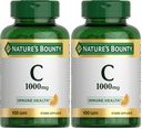 Dabas bounty vitamīns C 1000mg, Imūnās atbalsta papildinājums, spēcīgs antioksidants, 100 Caplets (iepakojums no 2)