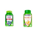 Vitafusion Extra Strength Biotin Gummy Vitamīni & Power C vitamīns C Gummies for Immune Support, Orange Flavored, 282 mg C vitamīna, America's Number 1 Gummy Vitamīna zīmols, 50 Day Supply, 150 Count
