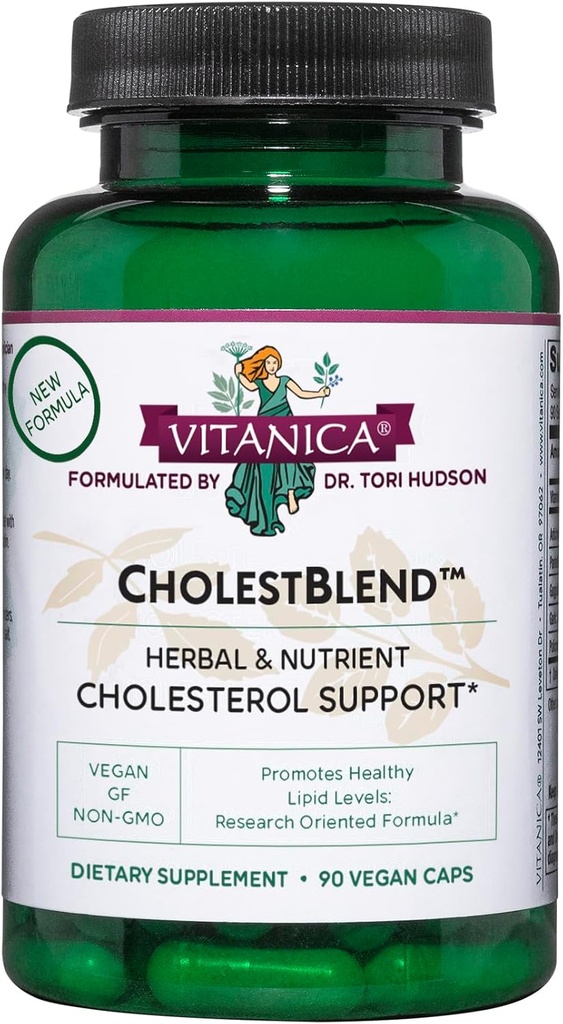 Vitanica Holestblend, holesterīna papildterapija, Vegan, 90 kapsulas