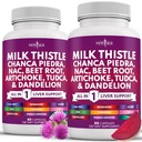 Jaunā AGE Milk Thattle NAC Chanca Piedra Beet Saknes Artichoke Dandelion Saknes Astragalus - Plus TUDCA & Ginger - 120 Count