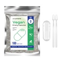 Tukšas Vegan kapsulas Izmērs 0 - (100 Skaits) Tukšas kapsulas DIY Dārzeņu Kapsulas Pildījums - Veggie Tukši vāciņi ar 2 Micro Lab Spoons