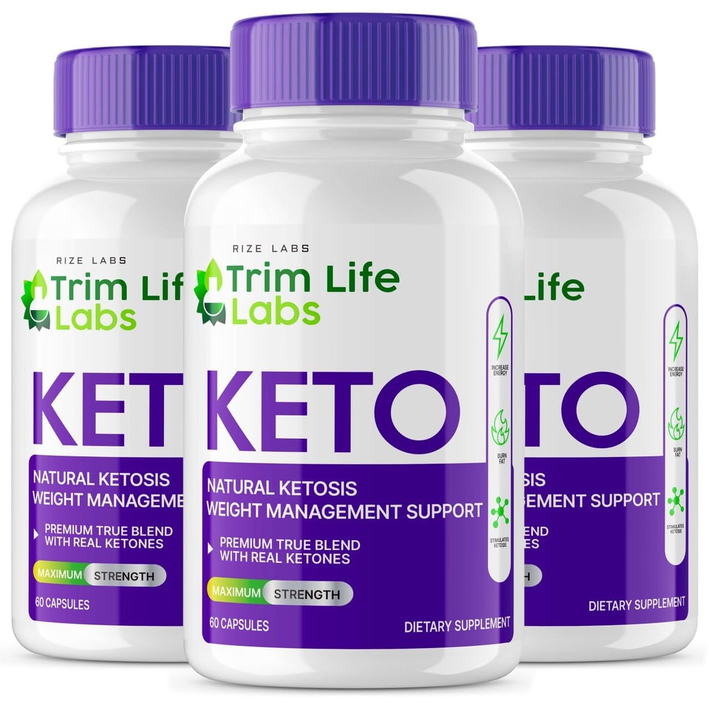 rize laboratorijas - - Trim Life Labs Keto kapsulas - Svara zaudēšanas tabletes - Atbalsta maksimālā stipruma formula, Keto+ACV papildinājums (180 kapsulas)