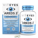 Viteyes AREDs 2 Advanced Acu vitamīni, makulas Atbalsts ar melleņu, vīnogu sēklu, FLORAGLO Lutein, Selenium, dabas E vitamīns, Alergen bezmaksas, redzes aizsardzība, acu ārsts uzticas, 180 grāfs