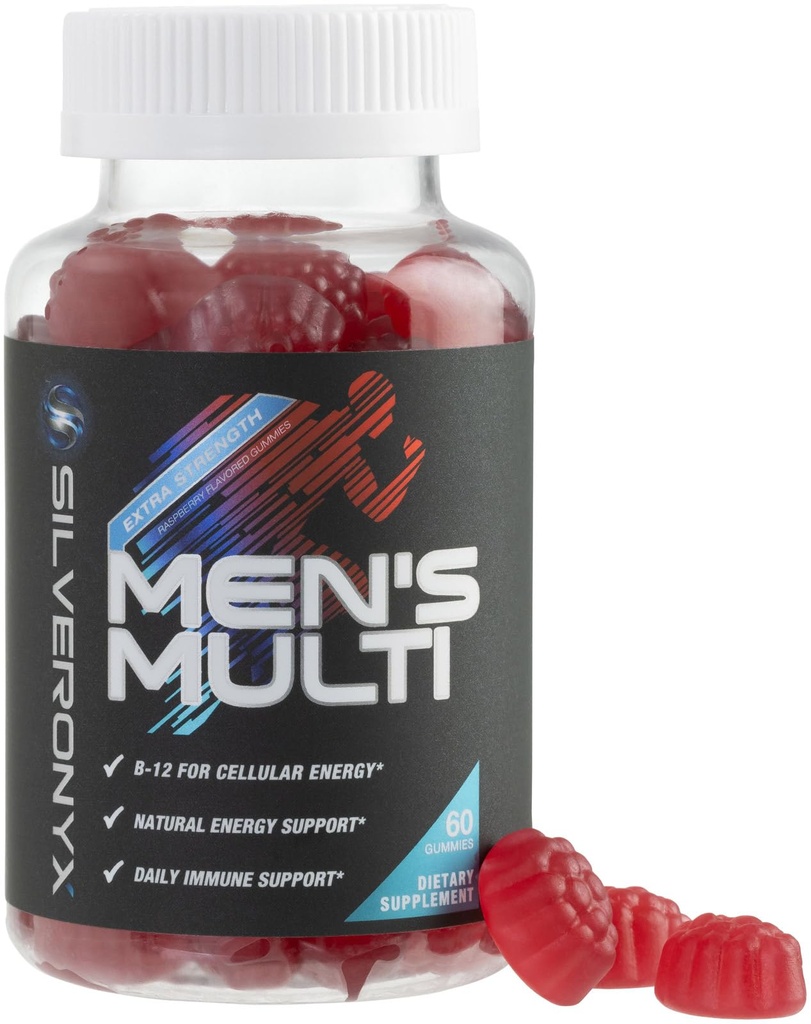 Multivitamīnu vīriešiem - Complete Daily Mens Multivitamīnu Gummies ar vitamīnu D, B Vitamīni, Cinks & More - Enerģija, Atmiņa, Focus & Imūnās veselības atbalsts - 13 Essential Vitamīni & Minerals - 60 kapsulas
