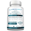 Approved Science Methylated B Complex – Full Bioactive Vitamin B Complex - Folate (5-MTHF), Methylated Vitamin B12, P5P – Methylation Support – Choline, Betaine - 60 Capsules
