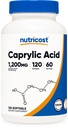 Nutricost kaprilskābe 1200mg, 120 softgeli