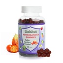 Organic Ashwagandha Gummies with Vitamin D3 - Stress Relief & Immune Support, Vegan Non-GMO, Gluten Free, Mixed Berry Flavor (60 Count)