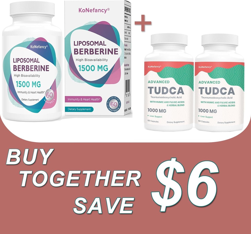 Optimizēt savu veselību ar TUDCA Complex 2Pack un liposomāli Berberine 1500mg Bundle