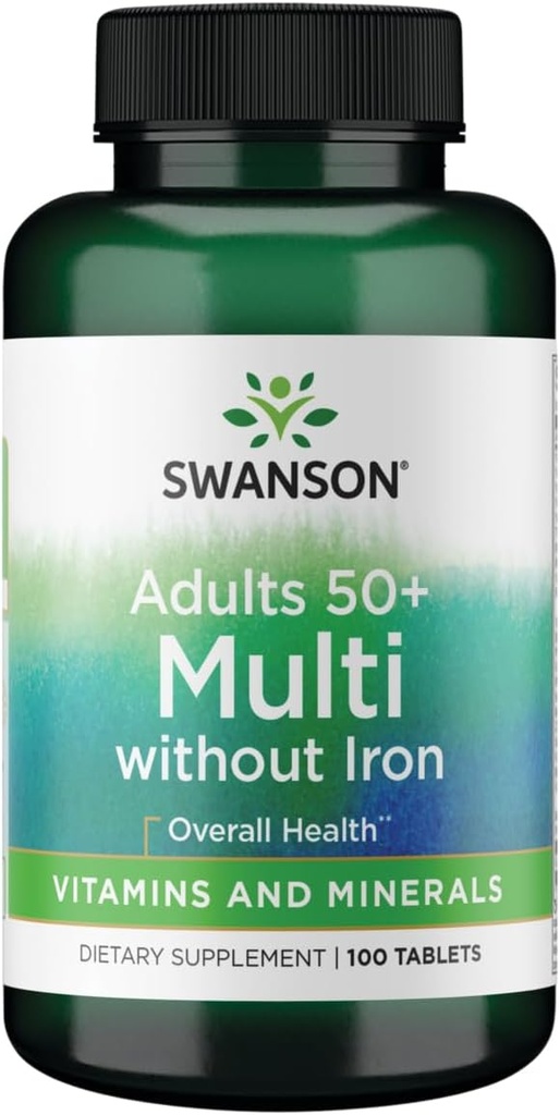 Swanson Geromulti bez dzelzs (Multivitamīnu senioriem) 100 Tabs