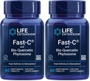 Life Extension Fast-C & Bio-Quercetin Fitosoma – ātra piegāde un absorbcija C vitamīna papildinājums optimālai imūnās palīdzības – bez lipekļa, ne-GMO, veģetārietis – 60 tabletes (iepakojums no 2)