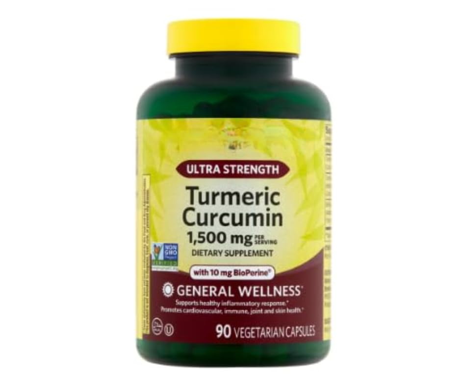 SEDLAV Ultra Strength Turmeric Curcumin General Wellness Dietary Supplement Vegetarian Capsules, 1,500 mg, 90 Count Sticker