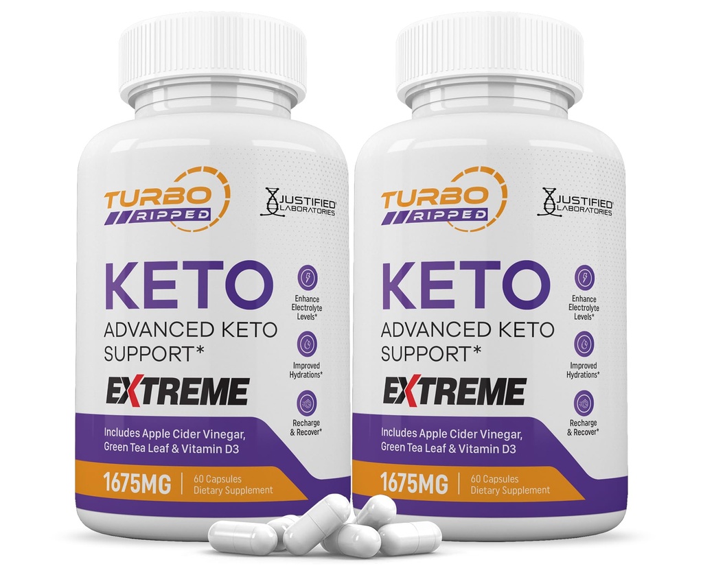 (2 iepakojumi) Turbo ripped Keto ACV Extreme Pills 1675MG Keto atbalsts Blend kapsulas alternatīva Keto ACV Formulēts ar Apple Cider Etiķis Extra Virgin Olīveļļa Pulveris Green Tea Leaf 120 Kapsulas