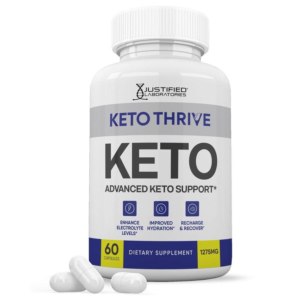Keto Thrive Keto ACV Tabletes 1275MG Keto atbalsts Blend kapsulas Alternatīva Keto ACV Gummies Formulēta ar Apple Sidra Etiķis Extra Virgin Olīveļļa Pulveris Zaļā tēja Leaf 60 kapsulas