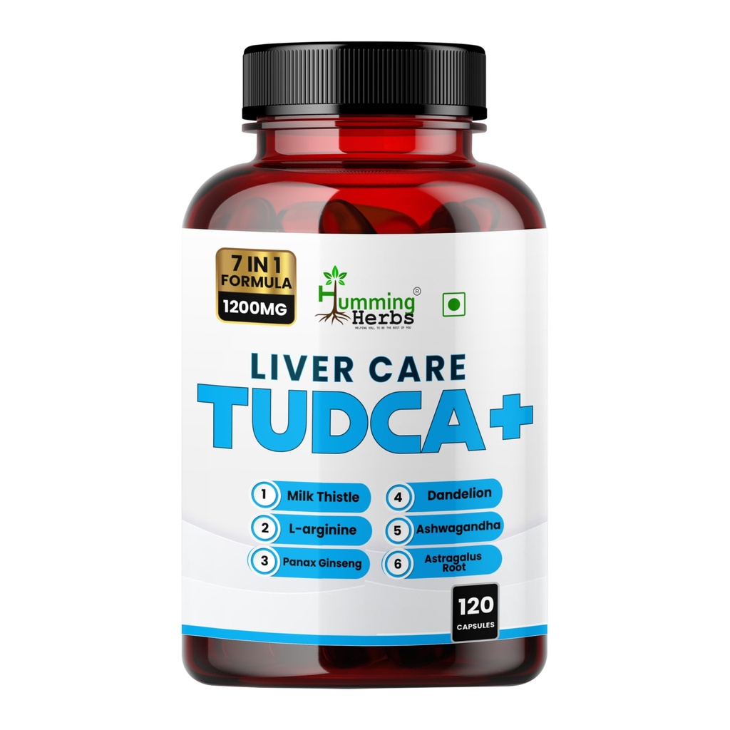 Herbs TUDCA papildinājums 7in1 komplekss ar piena dadžinu, L-arginīnu, Ashwagandha, Dandelion, Astragalus Root 120 kapsulas
