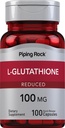 Cauruļveida klints L Glutationa papildinājums - 100 mg - 100 kapsulas - samazināta forma -- ne-GMO, bez lipekļa
