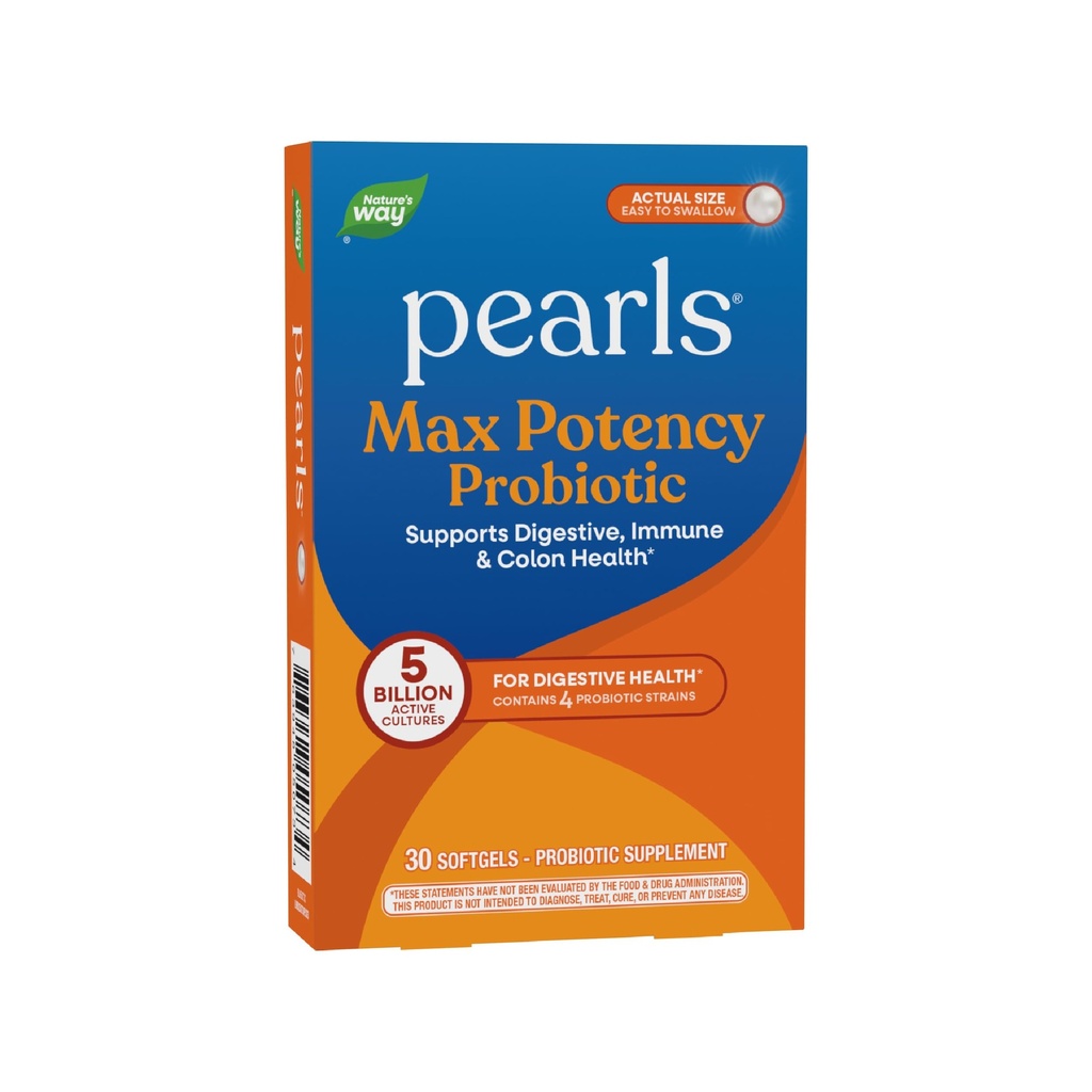 Dabas ceļš Probiotikas Pearls Max potence, 5 miljardi aktīvu kultūru, 30 softgels