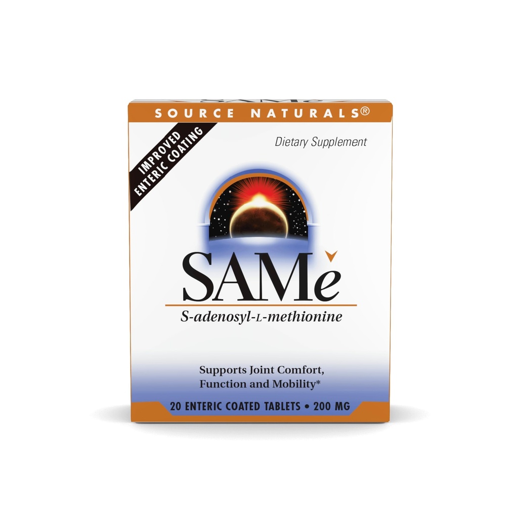 Source Naturals Same, Supports Joint Comfort, 400mg per Serving - 20 Enteric Coated Tablets