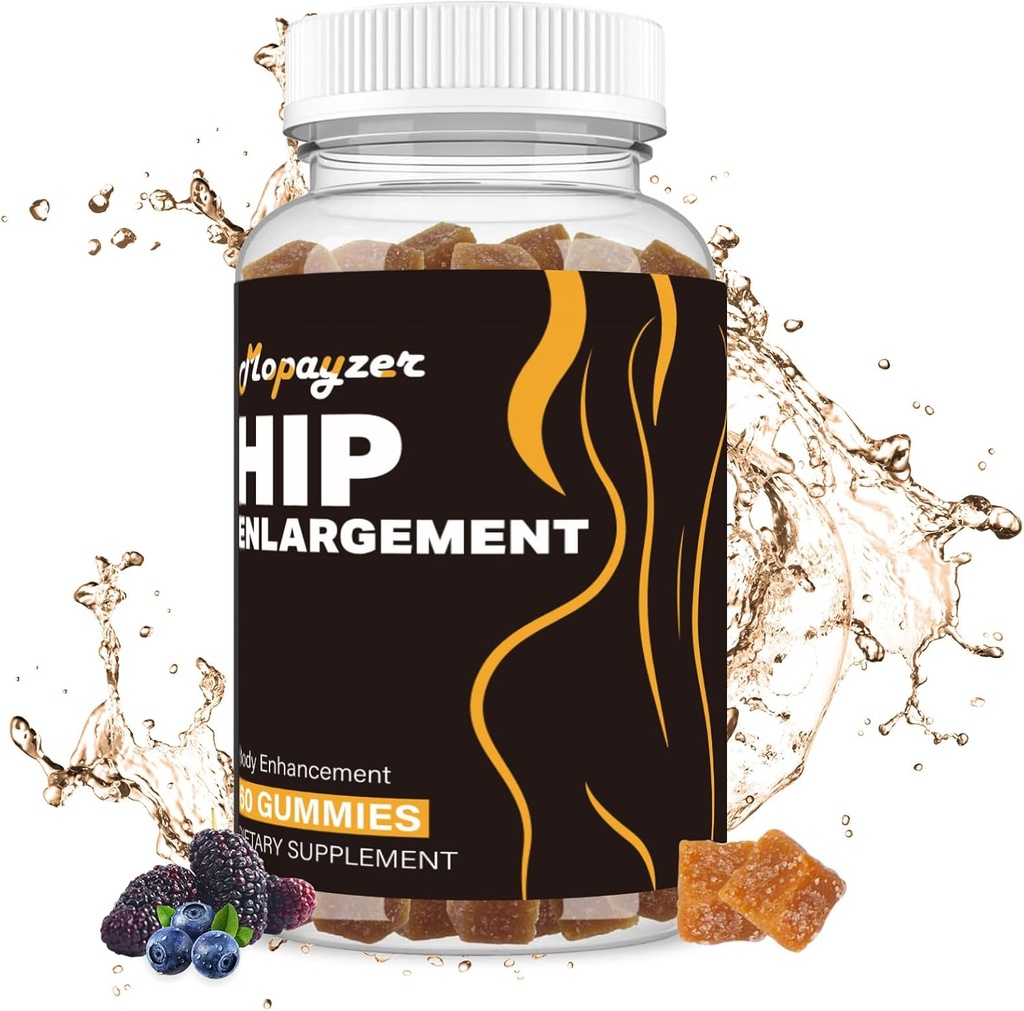 Booty Gummies Big Butt un HIPS, Bigger Butt Gumies dabas kurpes, 1 PCS Bum Support Gummies, Berry Flavored Women Support pielikums, Boost Glute Growth, Grieķu, 60 Count.