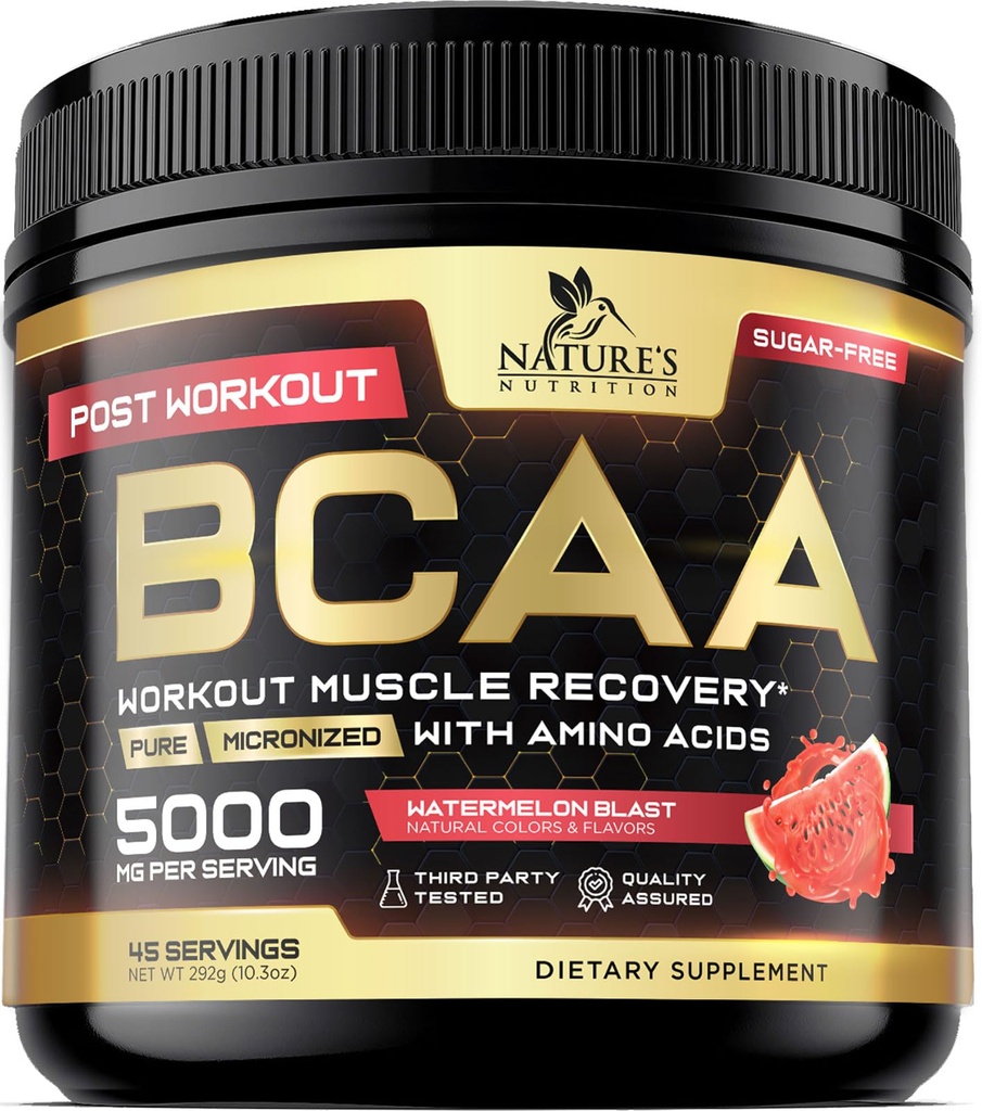 Muskuļu atgūšanas Drink Pulveris ar BCAA, L-glutamīns un aminoskābes - Labākais muskuļu atgūšanas papildinājumi post Workout - bez cukura, sazarotas ķēdes aminoskābes papildinājums sievietēm un vīriešiem - 45 Kalpo