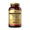 Solgar Double Strength Omega-3 700 mg, 120 Softgels - Zivju eļļas papildinājums - atbalsts sirds un asinsvadu, locītavu un šūnu veselībai - Satur EPA & DHA Omega 3 taukskābes - bez lipekļa - 120 Servējumi