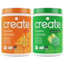 Izveidot kreatīnu monohidrātu Gumijas - Citrus Rush Duo - Skābo ābolu un apelsīnu - Kreatīnu Gumijas sievietēm un vīriešiem, NSF Sertificēts, 3rd Party Tested, Anti-kausējuma formula, 180 Count (2-Pack)