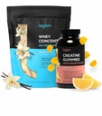 LEGION Performance Support Stack – Kreatīnmonohidrāts Gumijas (Lemon Drop, 30 Servings) + sūkalu proteīna pulveris (Vanilla, 30 Servē)