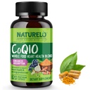 NATURELO Visa pārtikas CoQ10 papildinājums, 120 Veg kapsulas, sirds veselības Blend, spēcīgs antioksidants, CoQ10 100mg atbalsta enerģijas ražošanu