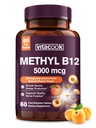 Vitamin B12 Sublingual, Methylcobalamin 5000mcg for Energy Production, Energy, Nerve & Cell Support, Natural Peach Flavor, Vegan, Zero Sugar, 60 Fast Dissolve Tablets