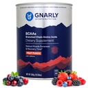 Gnarly Nutrition BCAA pulveris, augļu pūderis – pirms treniņa BCAAS aminoskābes – NSF Sports Sertificēts – Papildinājums, lai atbalstītu un atjaunot muskuļu – augļu pūderis ar kofeīnu, 10.58 oz