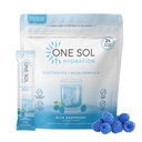 Viens Sol BCAA & Elektrolītu pulveris hidratācijai un enerģijai, All-Natural Formula, 100% Vegan, Non-GMO, bez lipekļa un sojas, veicina muskuļu augšanu un atgūšanu, dabas zils aveņu Flavor