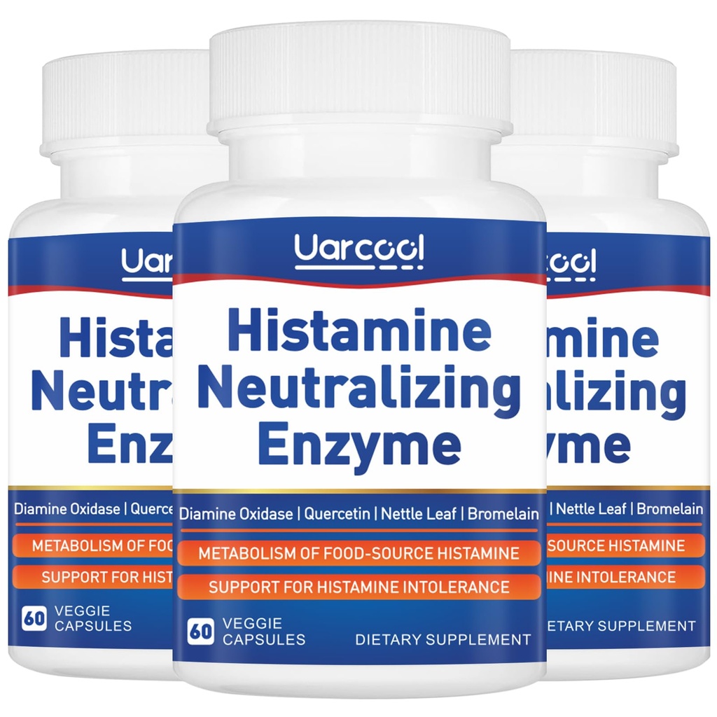 DAO Enzīmu piedevas Histamīns Diamīna oksidāzes papildinājums gludai gremošanas sistēmai - ražots ASV - 60 Softgels (3 pudeles)
