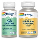 SOLARAY DAO enzīmi un super biovitamīns C 1000 mg - Gremošanas enzīmi, lai pārtrauktu Histamīna - Timed Release VIT C w/bioflavonoids Imūnās atbalsta papildinājums, Vegan, 60 dienu garantija, 30/50 Kalpošanas