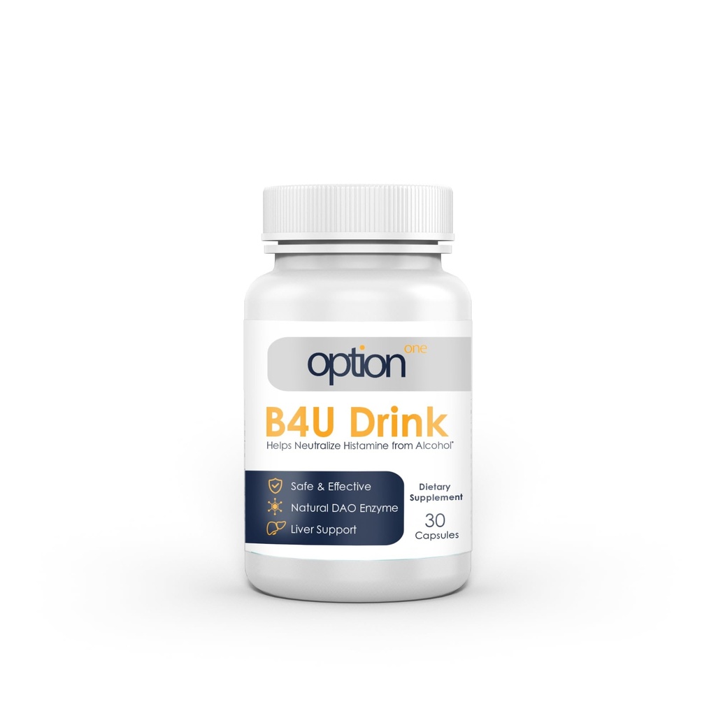 Variants viens B4U dzēriens – DAO Enzyme Plus aknu balsts – 30 Caps – Diamīna oksidāze