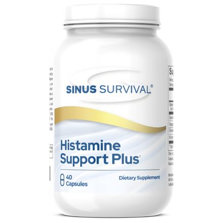 Histamīna Support Plus Dabas Histamīna bloķētājs un alerģija Relief Papildinājums Atbalsta Sinus Veselība, Imūndeficīts un Non-Drowsy Histamīns Regulation - 40 Skaits