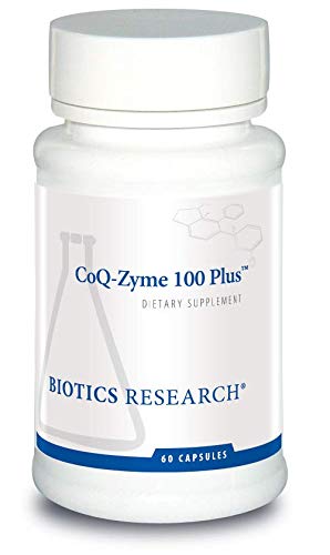 BIOTICS PĒTNIECĪBA Coq Zyme 100 Plus 100 mg Emulģēts Co Q10, augsta absorbcija, pievienots B-komplekss vitamīni, sirds veselība, veselīgas enerģijas līmeņi 60 kapsulas