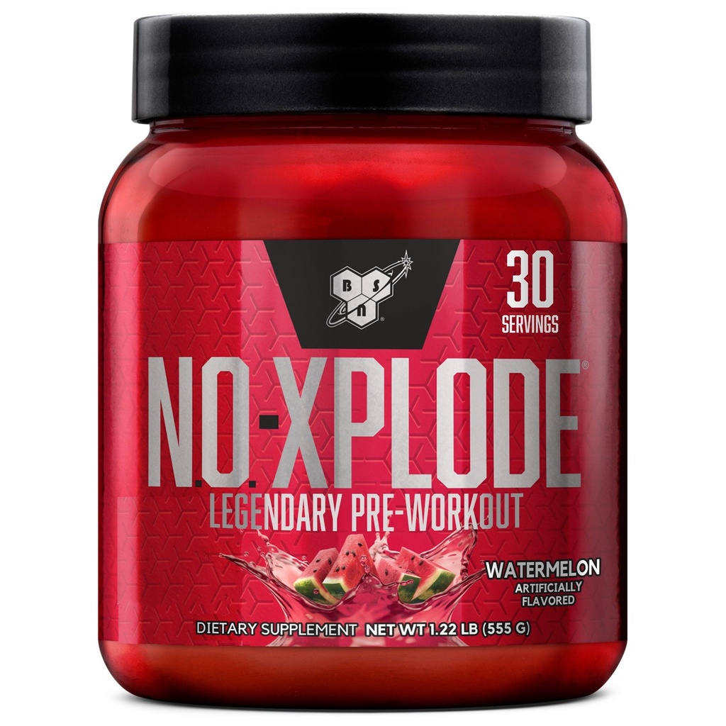 BSN N.O.-XPLODE pirms Workout pulveris, enerģijas papildinājums vīriešiem un sievietēm ar kreatīnu un beta-alanīnu, arbūzs, 30 Servējumi, 1.2 Dīķis (iepakojums May Vary)