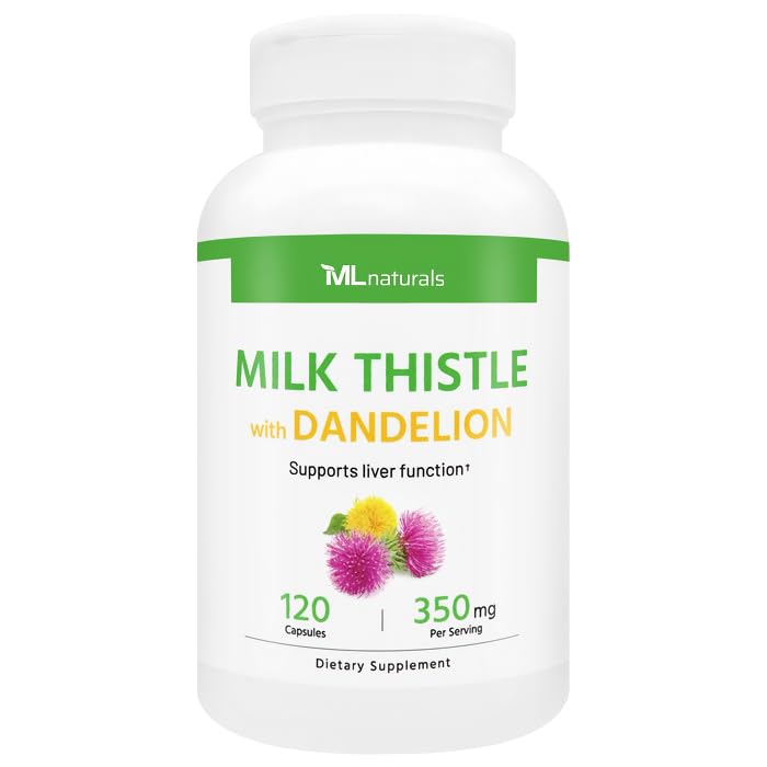 ML Naturals Milk Datele & Dandelion ekstrakts – 250mg Milk Datele, 100mg Dandelion Sakne (Per Serving) 120 kapsulas