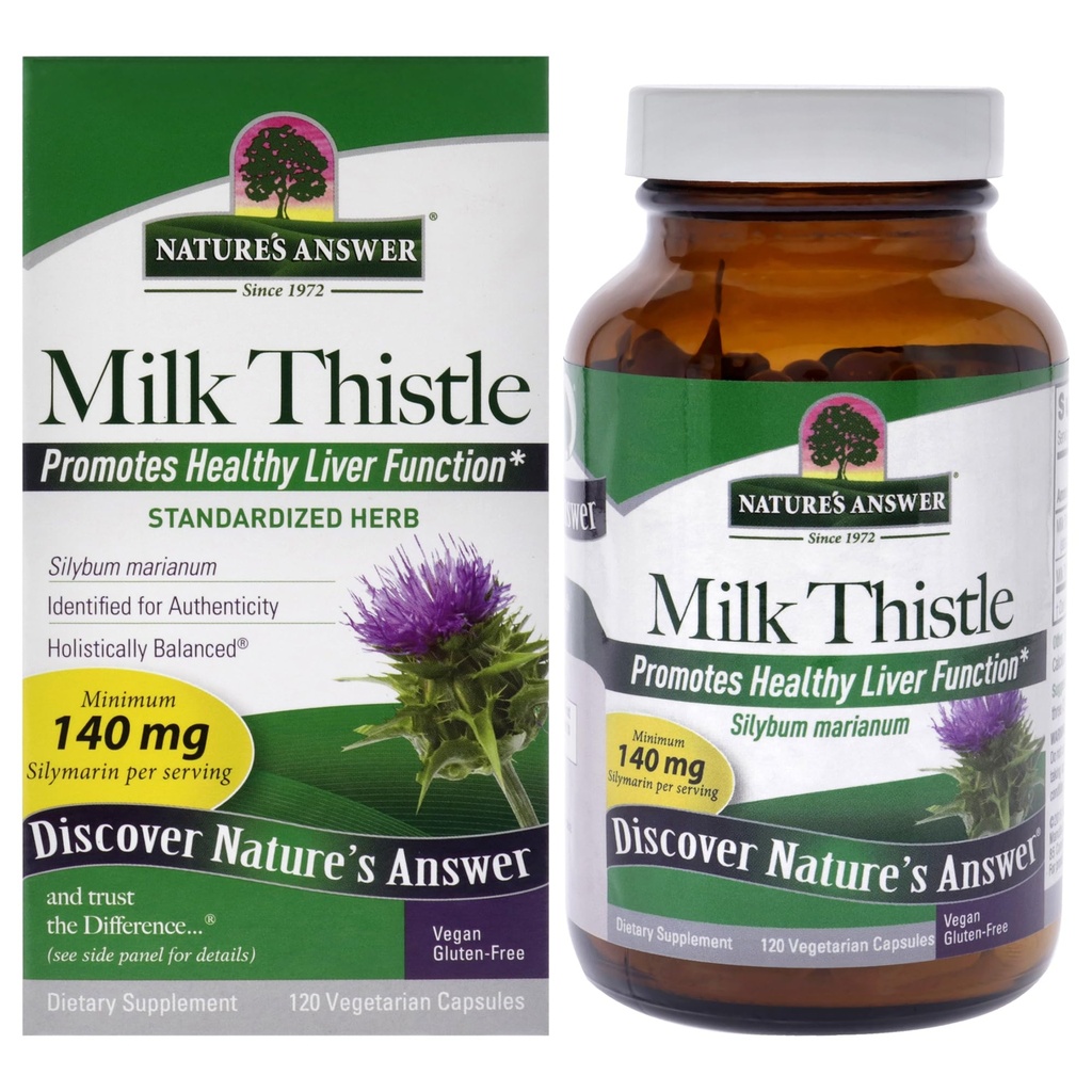 Dabas atbilžu piena dadzis Veģetārs Kapsulas, 120-Count
