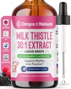 Piena šiste nokrīt ar 80% Silymarin Flavonoids – Vegan, Non-GMO, Fast-Absorbing – Viegli sajauc ar dzērieniem – Piena Šiste papildinājums aknām, Imūnās aprūpes un antioksidantu atbalsts (Mixed Berry, 60 ml)
