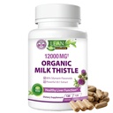 Piena dadzis Aknas tīrīt Detox & Remonts Atbalsts Organic Papildinājums, 12000 Mg 120 Day 30X Seed Extract with Silymarin, MD Super Ultra Herbal Niere Lung Renow Aid Health Formula Tabletes, 120 Kapsulas