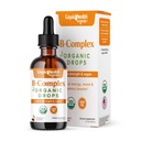LIQUIDHEALTH USDA Organiskais vitamīns B Complex Pilieni vīriešiem un sievietēm - dabas enerģija, uzlabota Focus, atmiņas un garastāvoklis, imūno atbalstu, vielmaiņas Boost - ASV Made, Extra Strength, bez cukura, Vegan (2 oz)