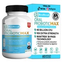 BestBreath Oral Probiotic MAX - 40 miljardi KVV - atbalsts Zobu, gumu, ausu, deguna, rīkles un gremošanas veselība - 60 kapsulas (1)