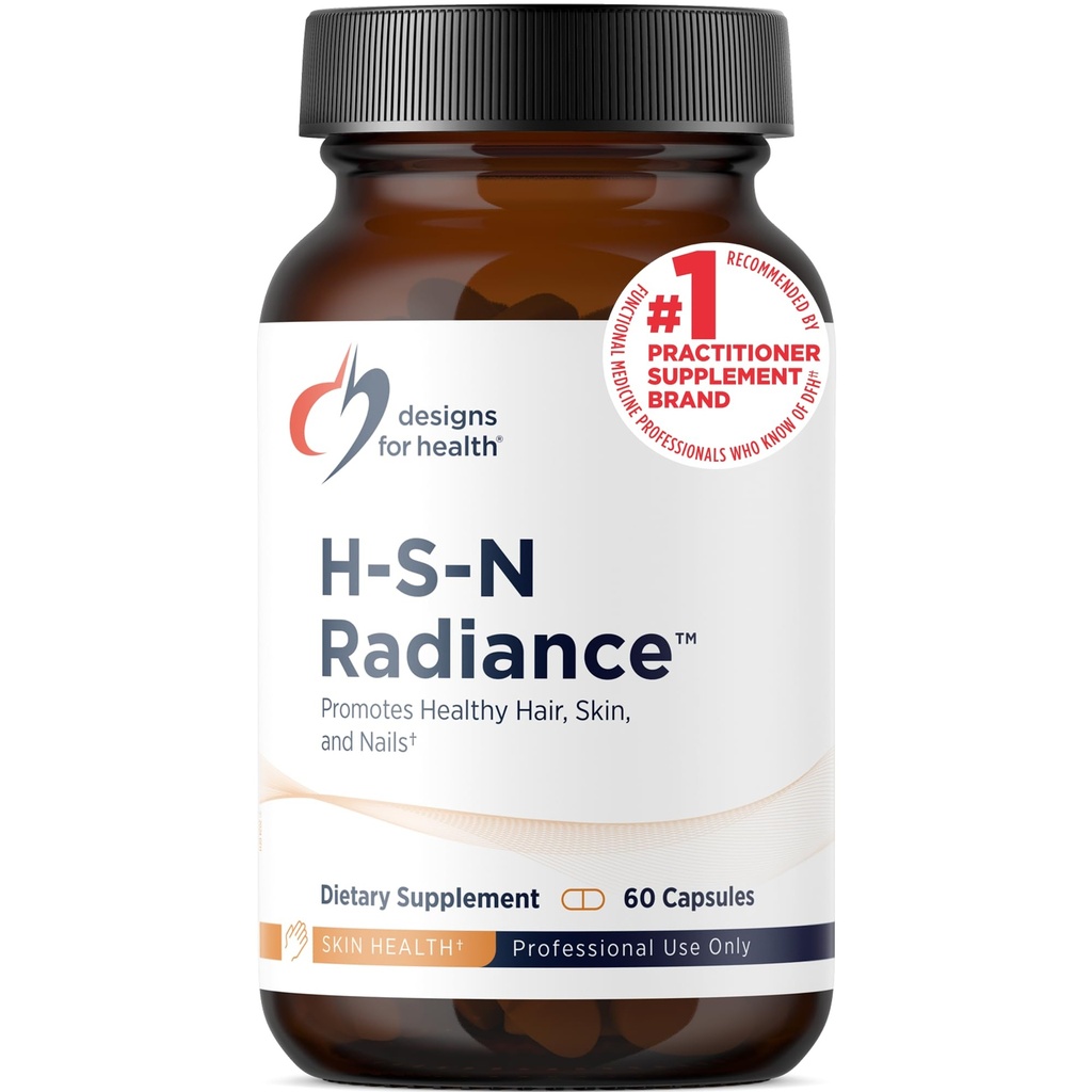 Dizains Veselības H-S-N Radiance - Matu ādas nagus Vitamīni sievietēm un vīriešiem - Veicināt veselīgu matu, ādas Elastīgums & Strong Nagi ar vitamīnu C, Biotīns, Keratin & Botānikas (60 Kapsulas)