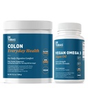Dr. Tobias Colon Everyday Health & Vegan Omega 3 Aļģu eļļa - Gremošanas labsajūta un ikdienas veselības atbalsts ar Psyllium Husk un DHA EPA Omega 3s, Vegan, ne-GMO