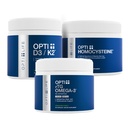 Opti+ Sirds un asinsvadu veselības paka - rTG Omega-3, Homocisteīns B-Vitamīns & D3 K2 Papildaprīkojums Komplekts -- Atbalsts sirds un asinsvadu labsajūtai un veselīgai novecošanai * - 3-Product Daily Heart Support Pack