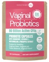 Vagināla probiotika sievietēm - 80 miljardi KVV - 3X Spēcīgāka formula ar Lactobacillus rhamnosus GR-1, L. reuteri RC-14, Prebiotikas, C un D3 vitamīns - Odor & pH Atbalsts - 60 kapsulas (60 kapsulas)