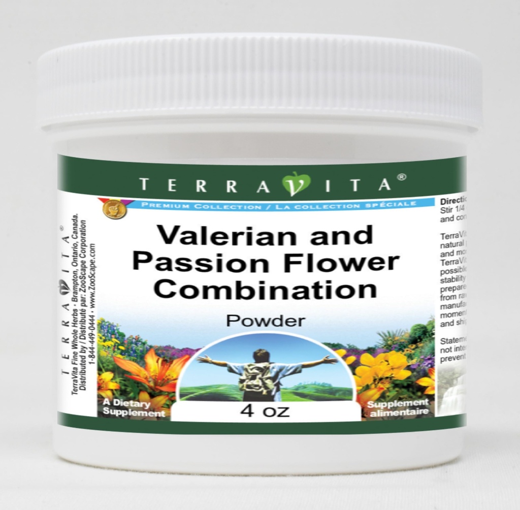 Valerian and Passion Flower Combination Powder (4 oz, ZIN: 513632)